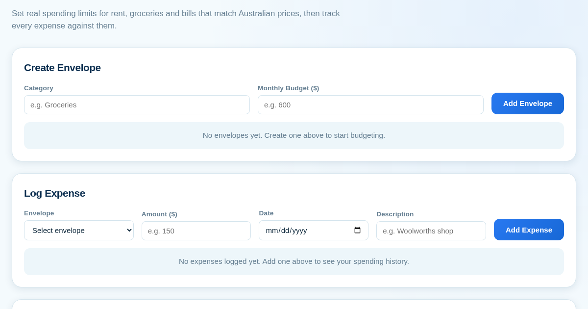 Aussie Budget Buddy